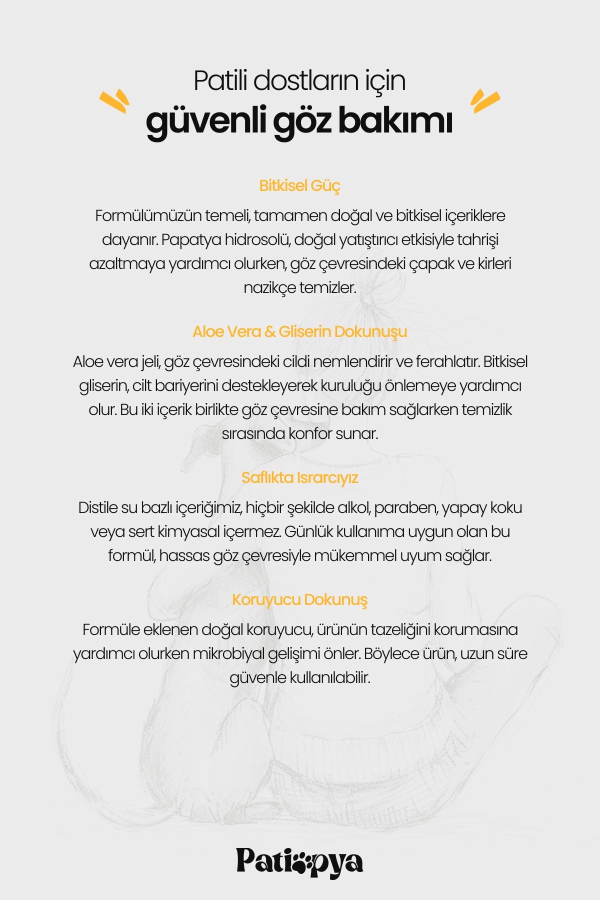Kedi Göz Çevresi Gözyaşı Lekesi Temizleme Solüsyonu Papatya Özlü 120ml
