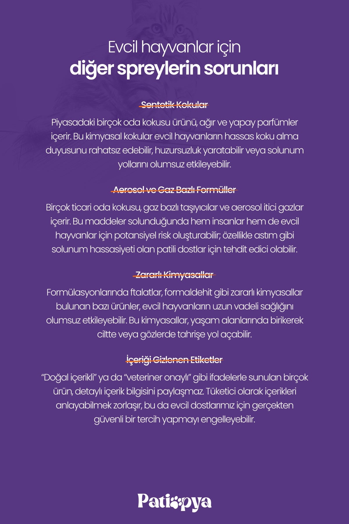 Kedi Kumu Ve Tuvaleti Koku Giderici, Oda Parfümü Lavanta Özlü 120ml