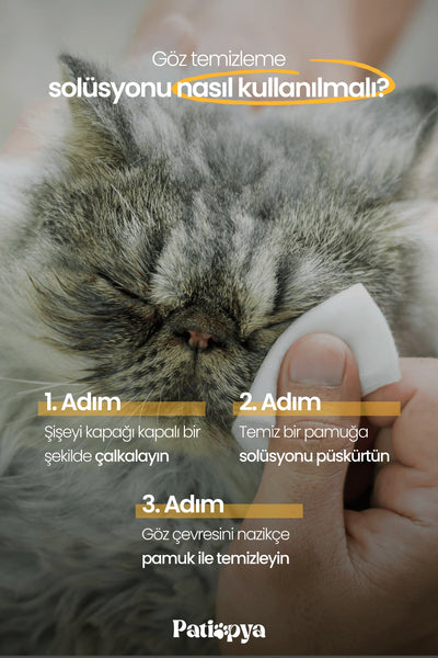 Kedi Göz Çevresi Gözyaşı Lekesi Temizleme Solüsyonu Papatya Özlü 120ml